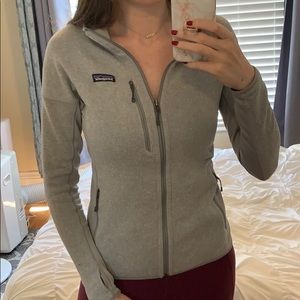 Gray Patagonia Zip Up Hoodie